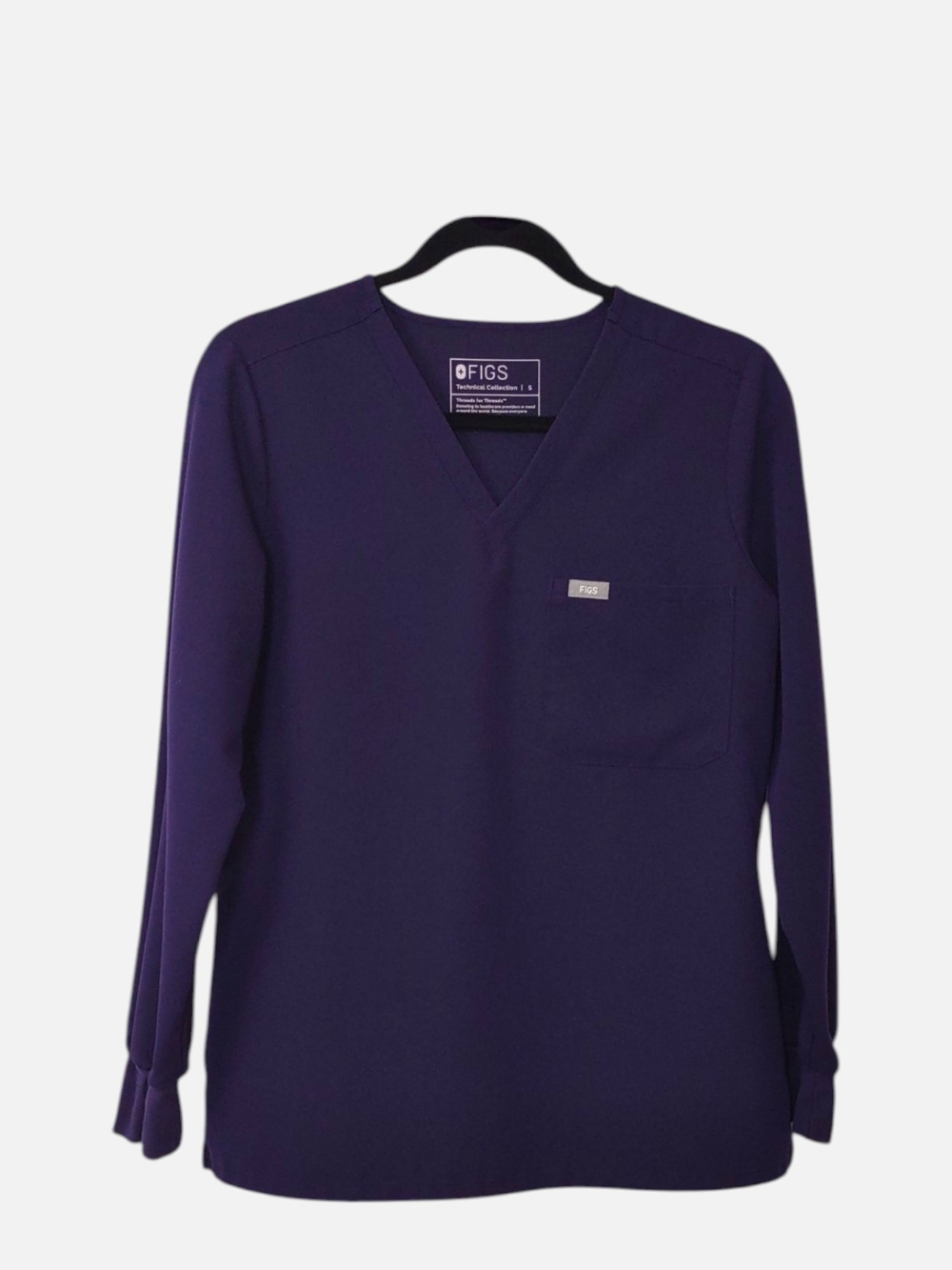 Figs Purple Jam Longsleeve Catarina Scrub Top